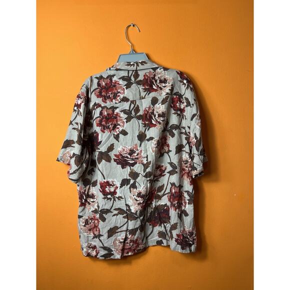 Abercrombie & Fitch The A&F Summer Linen Blend Floral Button Up Size XS - Picture 6 of 7